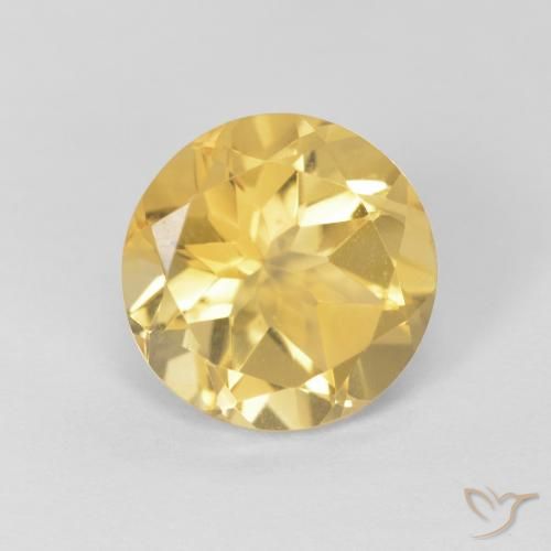1.77ct Naturale Giallo dorato chiaro Citrino, Rotondo, VVS