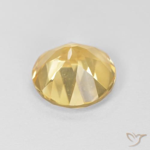 Citrino Giallo dorato chiaro naturale da 1.77 ct, Rotondo, VVS
