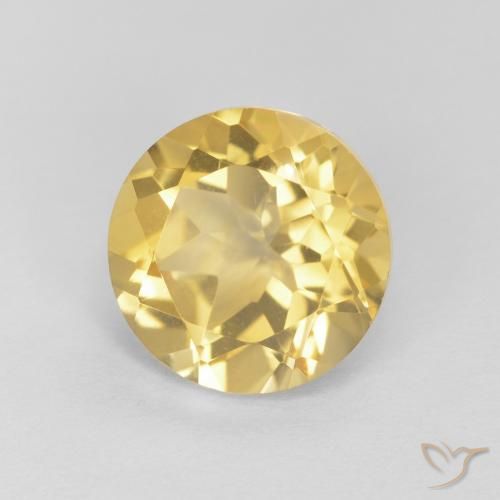 1.98ct Naturale Giallo dorato chiaro Citrino, Rotondo, VVS