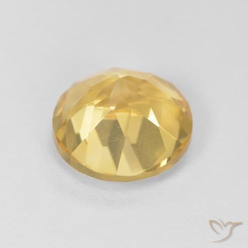 Citrino Giallo dorato chiaro naturale da 1.98 ct, Rotondo, VVS