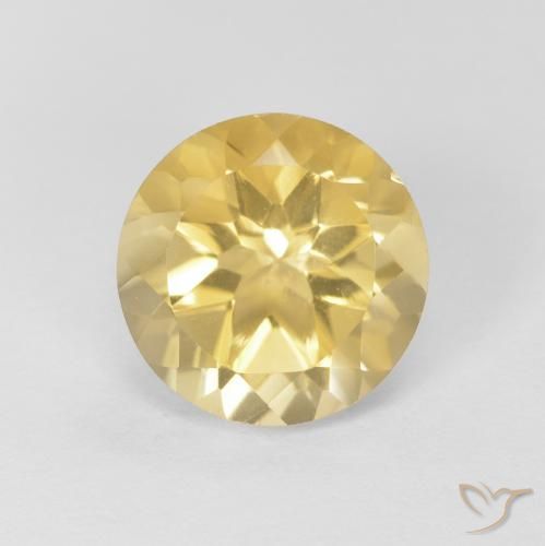 1.86ct Naturale Oro chiaro Citrino, Rotondo, VVS