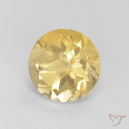 Citrino Oro chiaro naturale da 1.86 ct, Rotondo, VVS