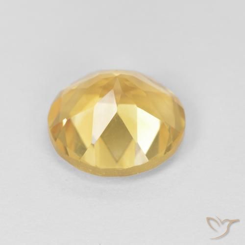 Citrino Giallo dorato chiaro naturale da 1.74 ct, Rotondo, VVS