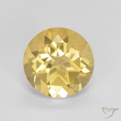 1.99ct Naturale Oro chiaro Citrino, Rotondo, VVS