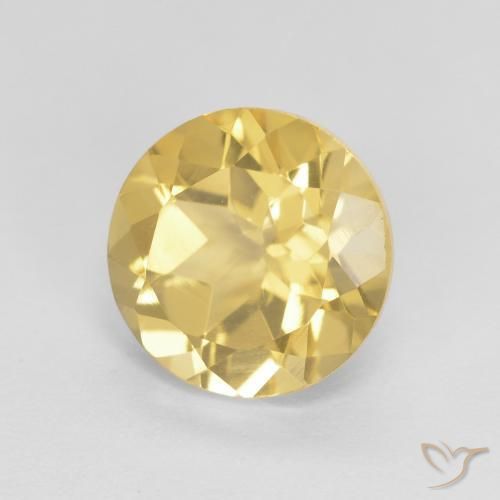 Citrino Oro chiaro naturale da 1.99 ct, Rotondo, VVS