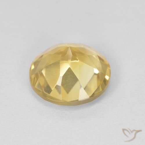 Citrino Giallo dorato chiaro naturale da 1.69 ct, Rotondo, VVS