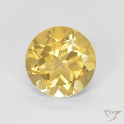 1.98ct Naturale Giallo dorato chiaro Citrino, Rotondo, VVS