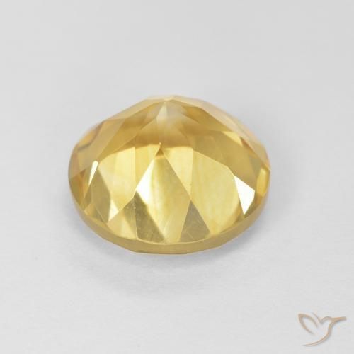 Citrino Giallo dorato chiaro naturale da 1.98 ct, Rotondo, VVS