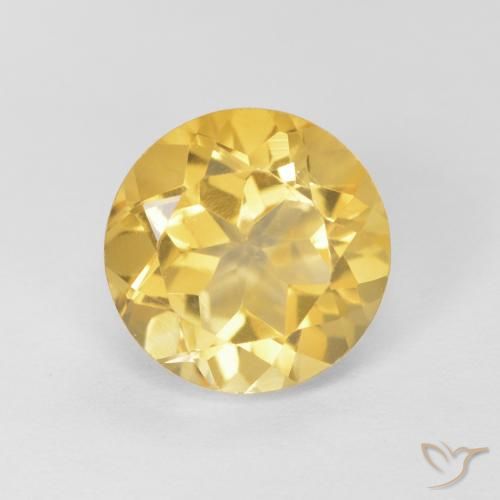 1.96ct Naturale Oro chiaro Citrino, Rotondo, VVS