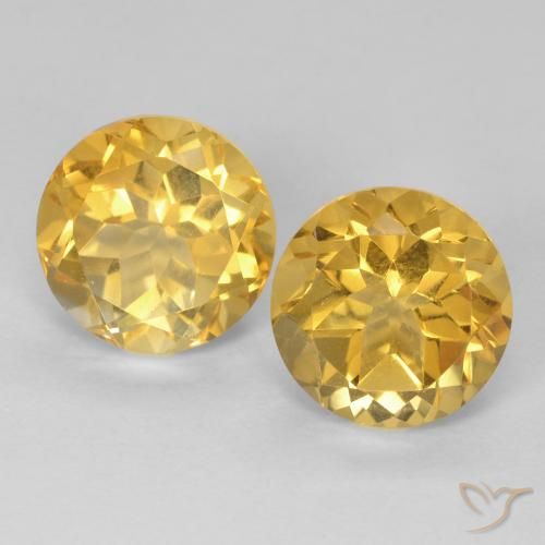 3.89ctw Naturale Dorato Citrino, Rotondo, VVS-VS