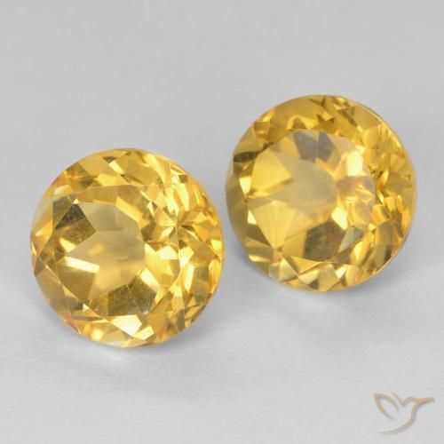 Gemme di Citrino Dorato naturale da 3.89 ct, Rotondo, VVS-VS