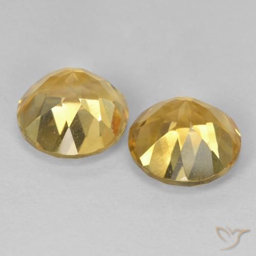 Gemme di Citrino Dorato naturale da 3.89 ct, Rotondo, VVS-VS