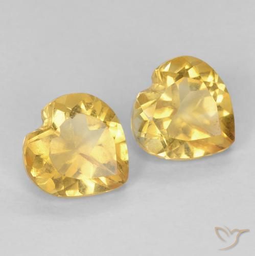 Gemme di Citrino Oro medio naturale da 1.41 ct, Cuore, VVS-VS