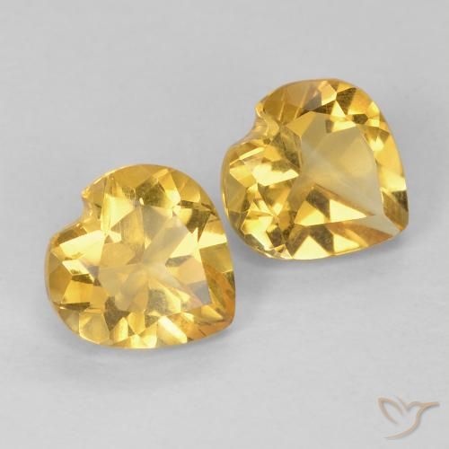 Gemme di Citrino Dorato naturale da 1.39 ct, Cuore, VVS-VS