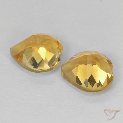 Gemme di Citrino Dorato naturale da 1.39 ct, Cuore, VVS-VS