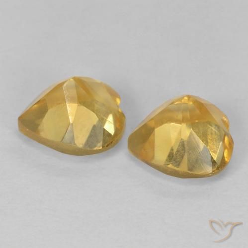 Gemme di Citrino Dorato naturale da 1.54 ct, Cuore, VVS-VS