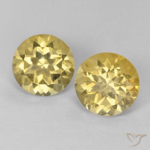 2.39ctw Naturale Giallo chiaro Citrino, Rotondo, VVS-VS, Photo A