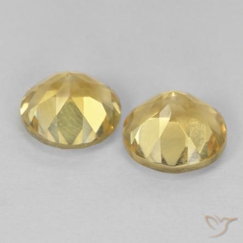 Gemme di Citrino Giallo chiaro naturale da 2.39 ct, Rotondo, VVS-VS