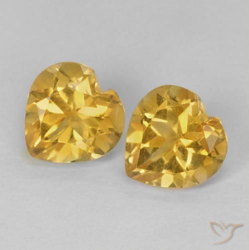 1.46ctw Naturale Dorato Citrino, Cuore, VVS