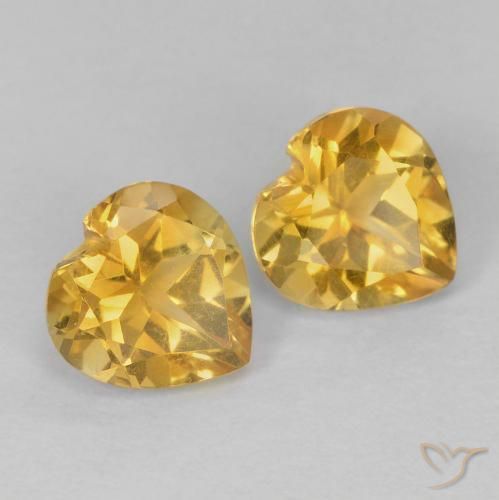 Gemme di Citrino Dorato naturale da 1.46 ct, Cuore, VVS