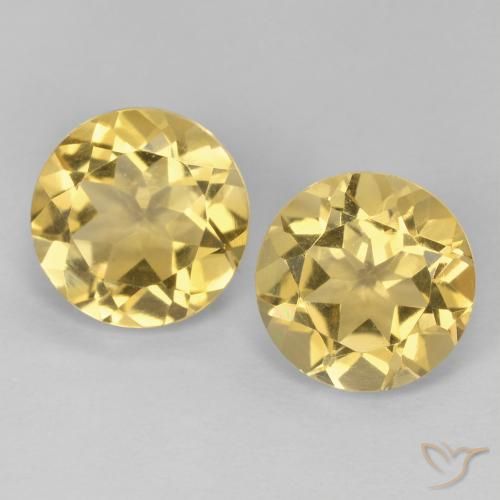 3.72ctw Naturale Dorato Citrino, Rotondo, VVS