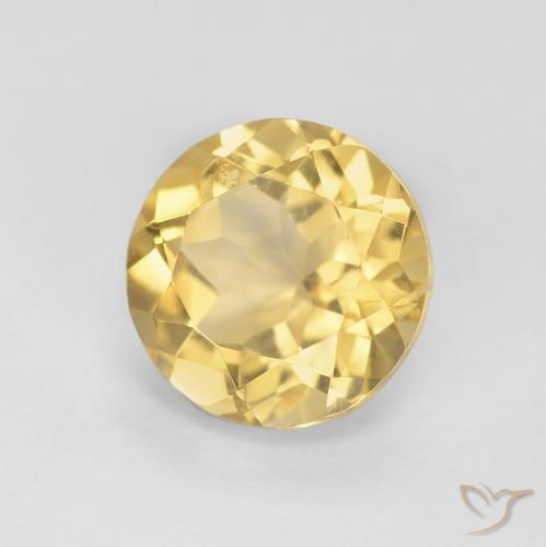 Citrino Dorato naturale da 1.81 ct, Rotondo, VVS
