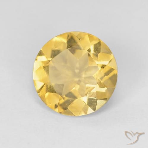 1.64ct Naturale Oro medio Citrino, Rotondo, VVS