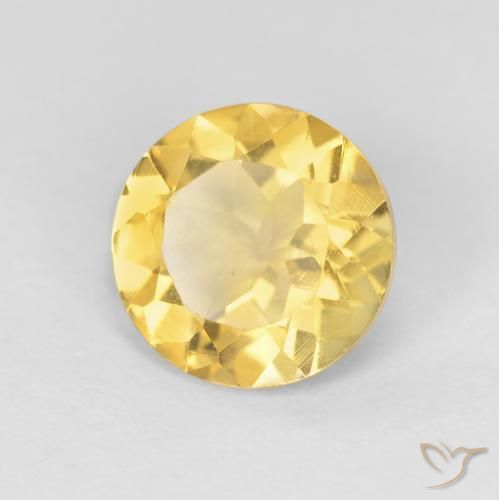 Citrino Oro medio naturale da 1.64 ct, Rotondo, VVS