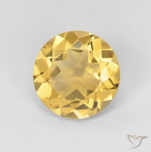 1.80ct Naturale Dorato medio Citrino, Rotondo, VVS