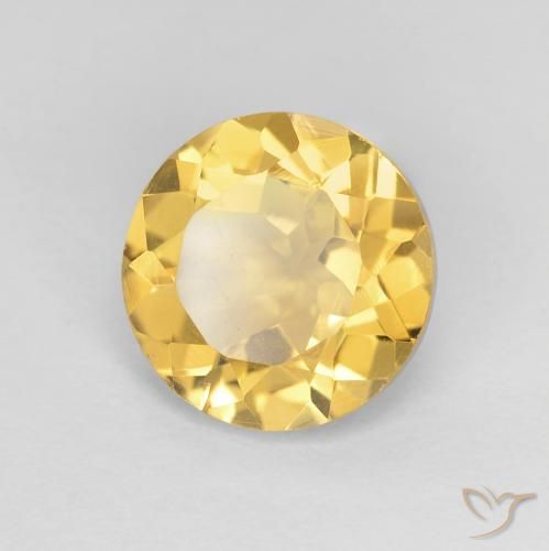 Citrino Dorato medio naturale da 1.80 ct, Rotondo, VVS