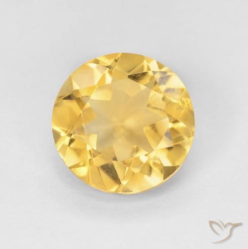 1.73ct Naturale Oro medio Citrino, Rotondo, VVS-VS