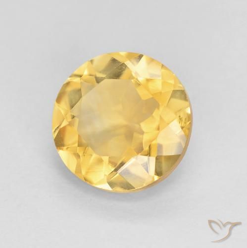 Citrino Oro medio naturale da 1.73 ct, Rotondo, VVS-VS