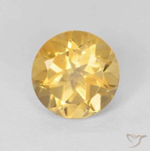 2.01ct Naturale Oro medio Citrino, Rotondo, VVS-VS