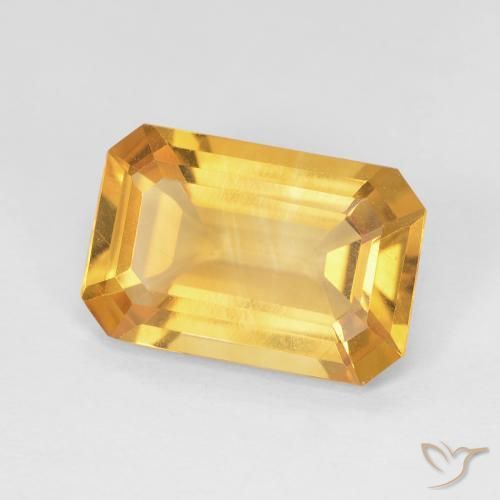 Citrino Arancio Dorato Profondo naturale da 3.36 ct, Ottagonale / Taglio smeraldo, VS