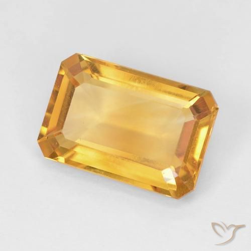 Citrino Arancio Scuro-Oro naturale da 3.51 ct, Ottagonale / Taglio smeraldo, VVS-VS