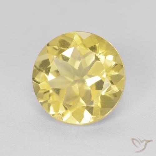 1.82ct Naturale Giallo dorato chiaro Citrino, Rotondo, VVS