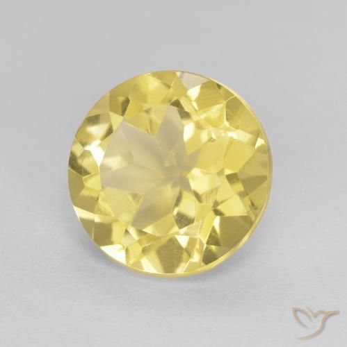 Citrino Giallo dorato chiaro naturale da 1.82 ct, Rotondo, VVS