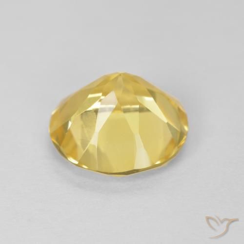 Citrino Giallo medio naturale da 1.57 ct, Rotondo, VVS