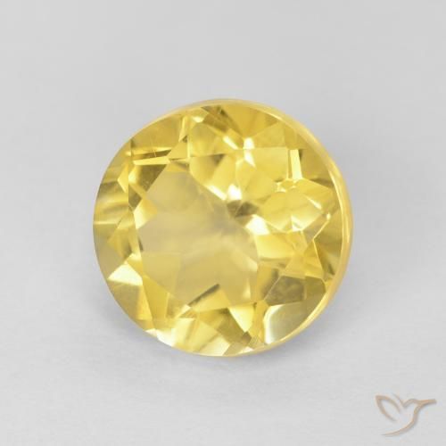 Citrino Giallo Toscana naturale da 1.85 ct, Rotondo, VVS
