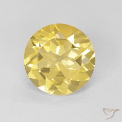1.69ct Naturale Giallo medio Citrino, Rotondo, VVS