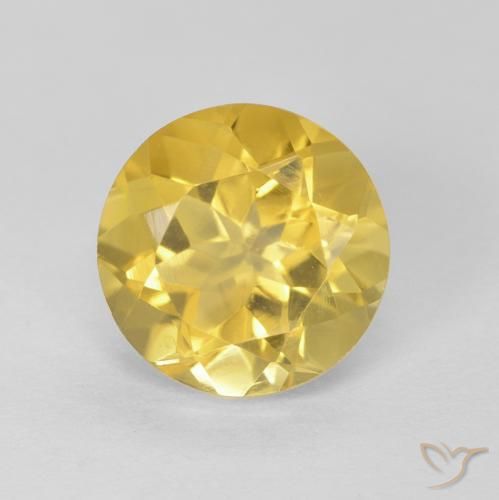 1.79ct Naturale Giallo medio Citrino, Rotondo, VVS