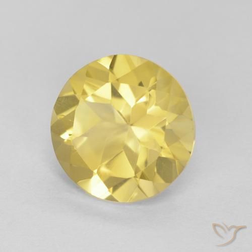 Citrino Giallo Toscana naturale da 1.66 ct, Rotondo, VVS