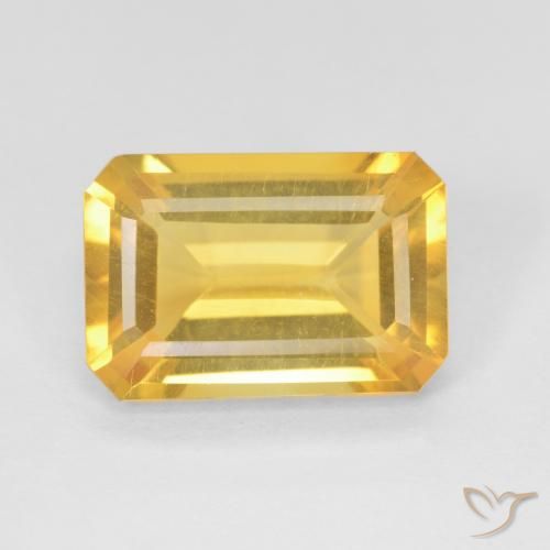3.45ct Naturale Oro medio Citrino, Taglio smeraldo, VVS-VS