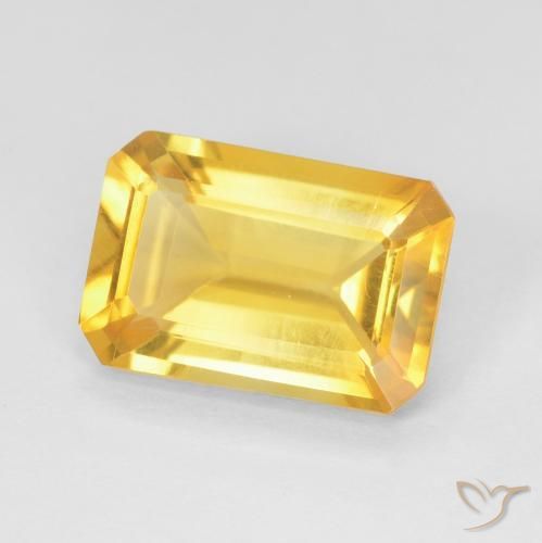 Citrino Oro medio naturale da 3.45 ct, Ottagonale / Taglio smeraldo, VVS-VS