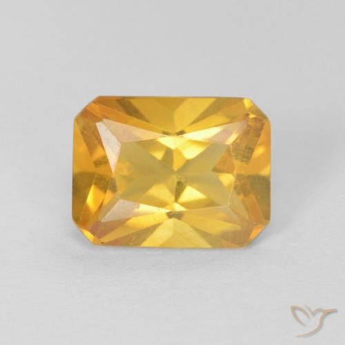 1.28ct Naturale Oro brillante Citrino, Taglio smeraldo, VVS-VS