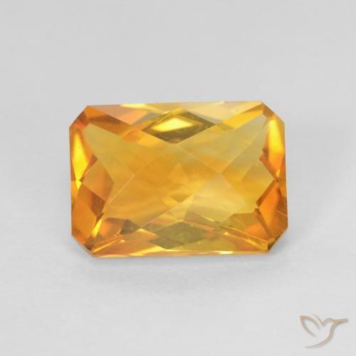 Citrino Arancio-Oro naturale da 2.52 ct, Ottagonale / Taglio smeraldo, VVS