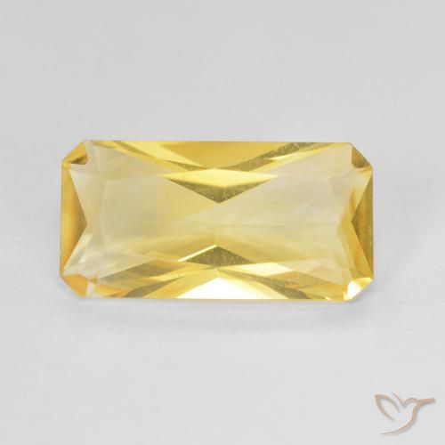 3.17ct Naturale Oro medio Citrino, Taglio smeraldo, VVS