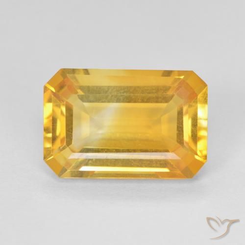 3.70ct Naturale Dorato Citrino, Taglio smeraldo, VVS-VS
