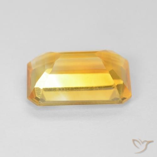 Citrino Dorato naturale da 3.70 ct, Ottagonale / Taglio smeraldo, VVS-VS