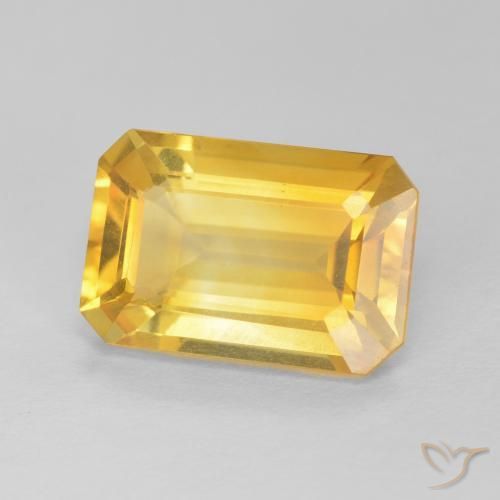 Citrino Dorato naturale da 3.80 ct, Ottagonale / Taglio smeraldo, VVS-VS